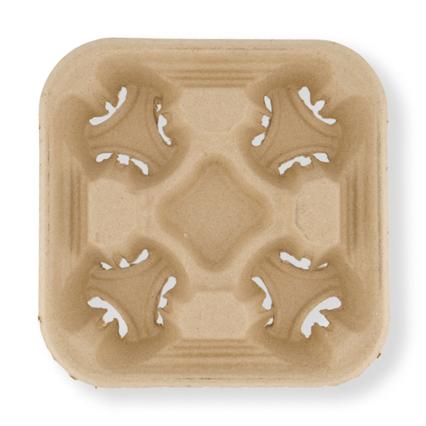 FRONTIER 4 CUP CARRY TRAY MOULDED (300ctn) (75slv)