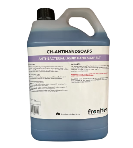 FRONTIER 5LT ANTI-BACTERIAL LIQUID HAND SOAP