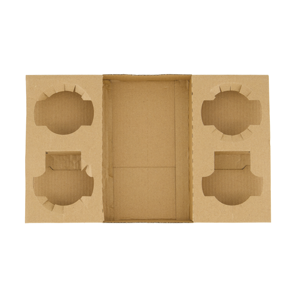 FRONTIER 4 CUP CORRUGATED CARRY TRAY 290x170x38 (100ctn)