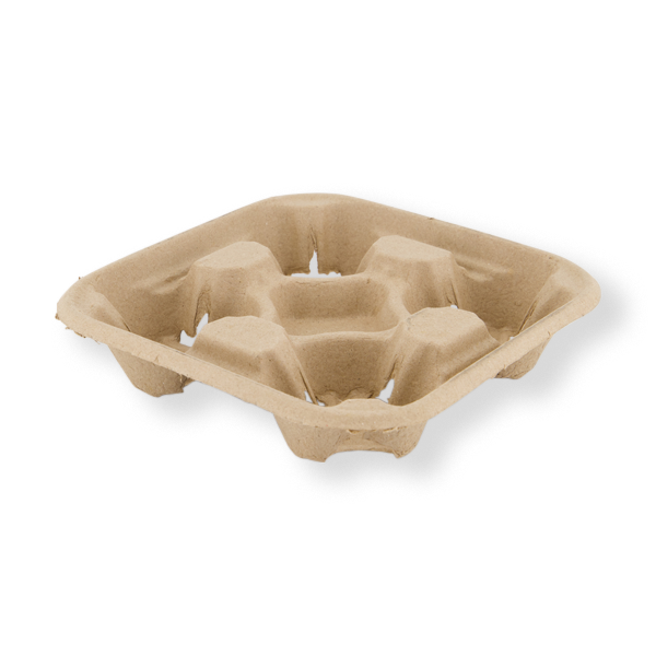 FRONTIER 4 CUP CARRY TRAY MOULDED (300ctn) (75slv)