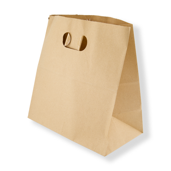 FRONTIER DCUT SMALL KRAFT PAPER BAG 280x280x150MM  (500ctn)
