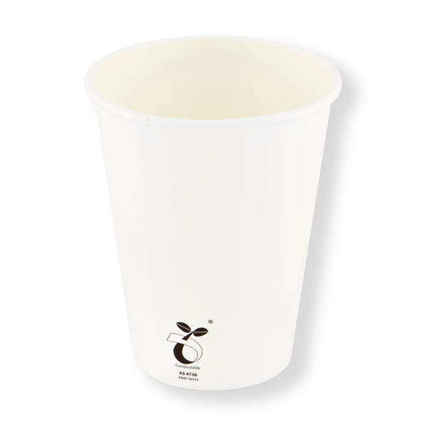 FRONTIER PLA 12OZ SINGLE WALL WHITE CUP 90MM (1000ctn) (50slv)
