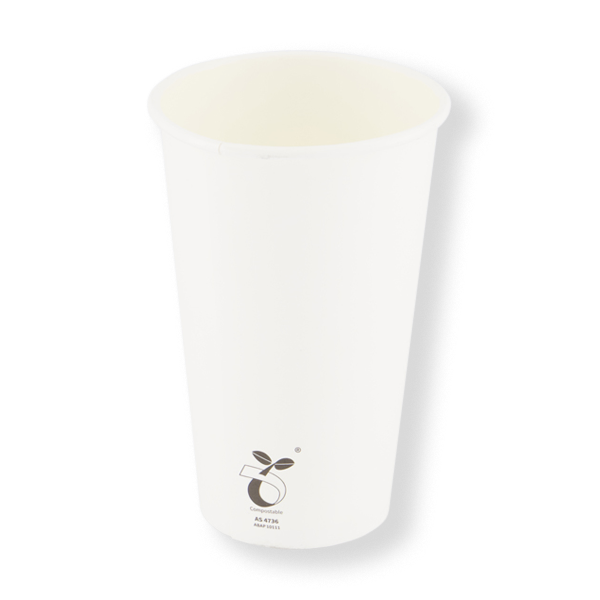 FRONTIER PLA 12OZ TALL SINGLE WALL WHITE CUP 80MM (1000ctn) (50slv)