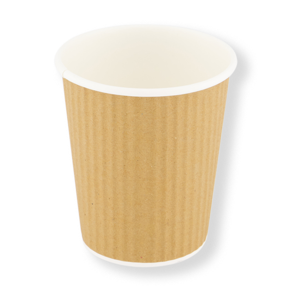 FRONTIER 8OZ PE RIPPLE CUP BROWN 80.5MM (500ctn) (25slv)