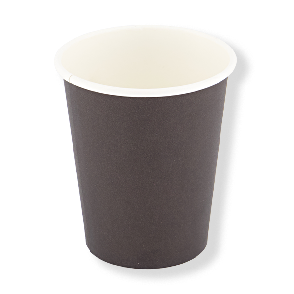 FRONTIER 8OZ PE SINGLE WALL BLACK CUP 80MM (1000ctn) (50slv)
